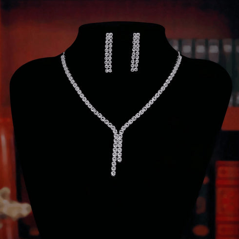 Hallmark Silver Office Party Evening Night Jewelry Set