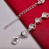 Hallmark Sterling Silver American Diamond Heart Bracelet