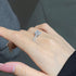 Hallmarked Silver Elegant Princess Cut Ring