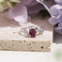 Hallmark Silver Between the Leaf Alexandrite Ring