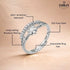 Zarkan Floral Cute Crown Pure Silver Ring