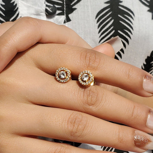 Zarkan Rose Gold Circle Of Life Jewelry Set