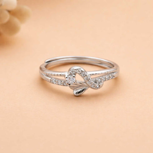 Zarkan Leaves Petals Cute Sterling Silver Ring