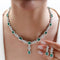 Hallmark Silver Elegance Green Necklace set