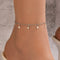 Hallmark Silver Star Charm Pair Anklet