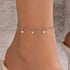 Hallmark Silver Star Charm Pair Anklet
