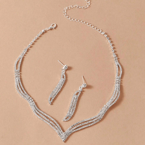 Hallmark Silver Party Wear Silver Jewellery Set