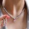 Hallmark Silver Pink Nova Mist Necklace Set