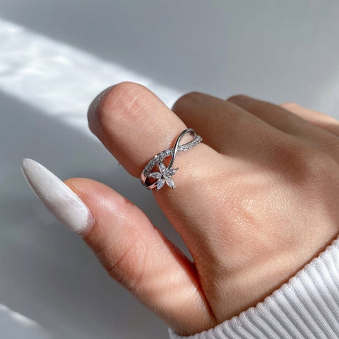 Hallmark Silver Infinity Bloom Ring