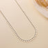 Hallmark Silver Rhodium Plated Gourmet Chain Minimalist Triangle Necklace
