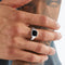 Hallmark Silver Classic Black Mens Ring
