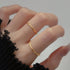 Hallmark Silver Minimalist Stackable Gold Plated Ring For Women's