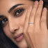 Zarkan Silver Zircon Flower Blossom Ring
