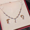 Hallmark Silver American Diamond Evening Wedding Party Jewelry Set