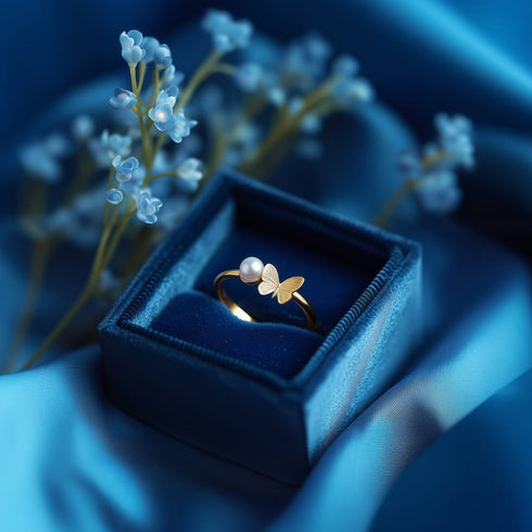 Hallmark Silver Butterfly Bling Ring