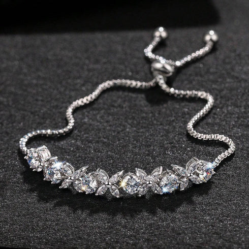 Hallmark Silver American Diamond Flower Bracelet