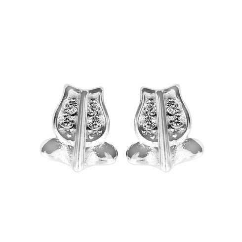 Zarkan Love Rose Pure Silver Earrings