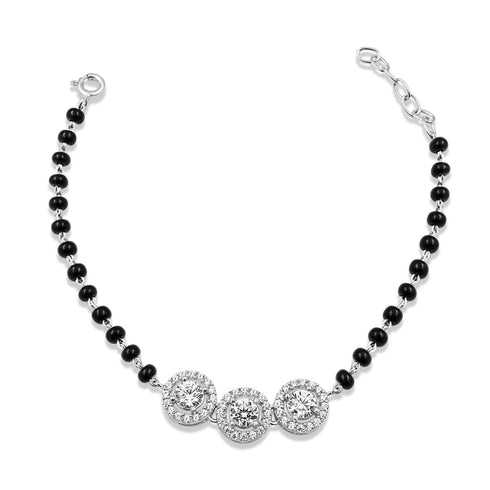 Zarkan 925 Silver Minimal Mangalsutra Bracelet