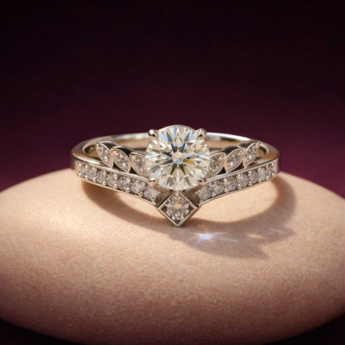 Zarkan 925 Silver Eagle Solitaire American Diamond Ring