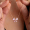 Hallmark Silver Dragonfly Necklace with Pink Zircon Stone