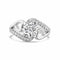 Zarkan Dual Love Heart American Diamond Silver Ring