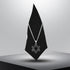 Hallmark Silver Star Of David With Black Tinted Men Pendant