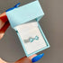 Hallmark Silver Blue Heart Bow Ring