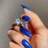 Hallmark Silver Blue Heart Bow Ring