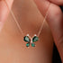 Hallmark Silver Dragonfly Necklace with Green Zircon Stone