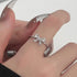 Hallmark Silver Versatile Bow Detail-Shaped Ring