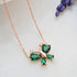 Hallmark Silver Dragonfly Necklace with Green Zircon Stone