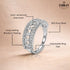 Zarkan 925 Silver Infinity Heart American Diamond Ring
