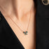 Hallmark Silver Dragonfly Necklace with Green Zircon Stone