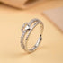 Zarkan Crown Heart Sterling Silver Ring