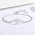 Hallmark Silver Heart Cut Diamond Bracelet