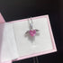 Hallmark Silver Pink Heart Love Bird Pendant