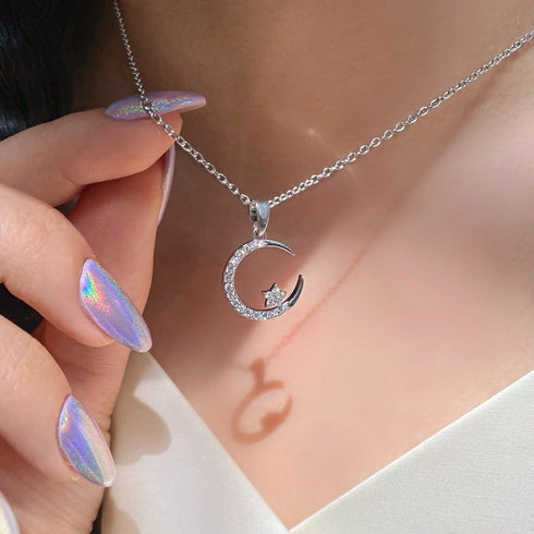 Hallmark Silver Sterling Moon Pendant