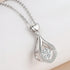 Hallmarked Silver Drop Heart Pendant With Chain
