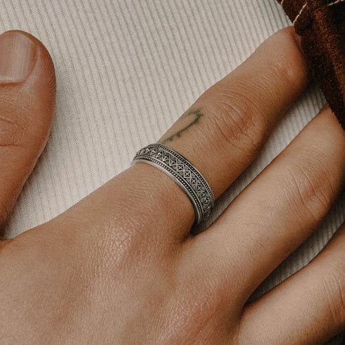 Hallmark Silver Sequence Mens Ring