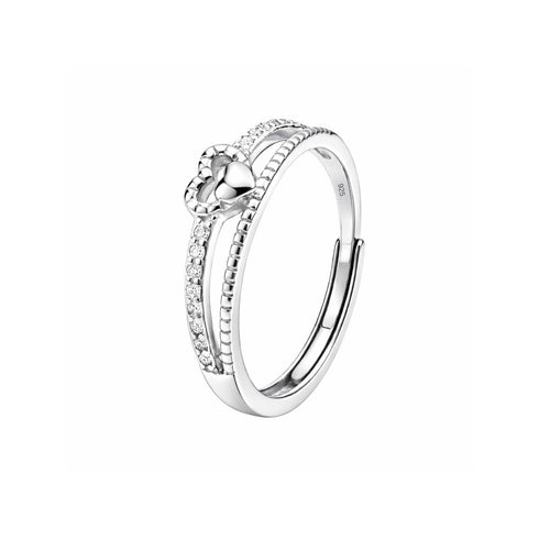 Zarkan Crown Heart Sterling Silver Ring