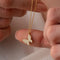 Hallmark Silver Gold Zircon Stone Tiny Butterfly Necklace