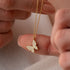 Hallmark Silver Gold Zircon Stone Tiny Butterfly Necklace