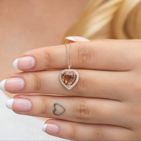 Hallmark Silver Heart Necklace with Zultanite Stone