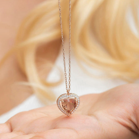 Hallmark Silver Heart Necklace with Zultanite Stone