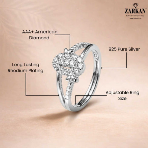 Zarkan Elegant Micro Style 925 Silver Ring