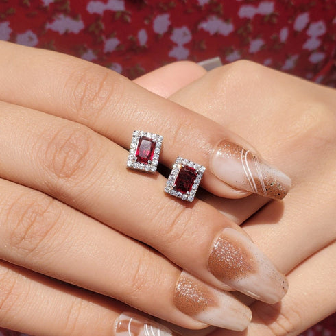 Zarkan Wine Treasure Box Silver Jewelry Set