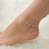 Hallmark Silver Disc Decor Chain Pair Anklet