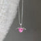 Hallmark Silver Pink Heart Love Bird Pendant