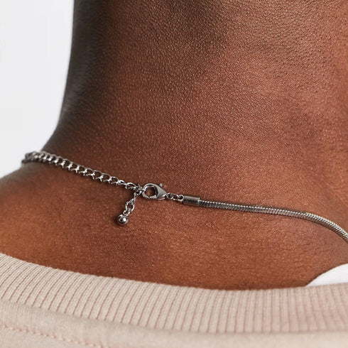Hallmark Silver Minimal Men Snake Chain