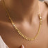 Hallmark Silver Gold Plated Minimalist Sequined Necklace